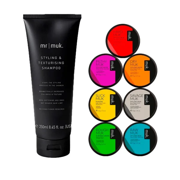 mr. muk shampoo de estilizado y textura + Barro de 95 gr.